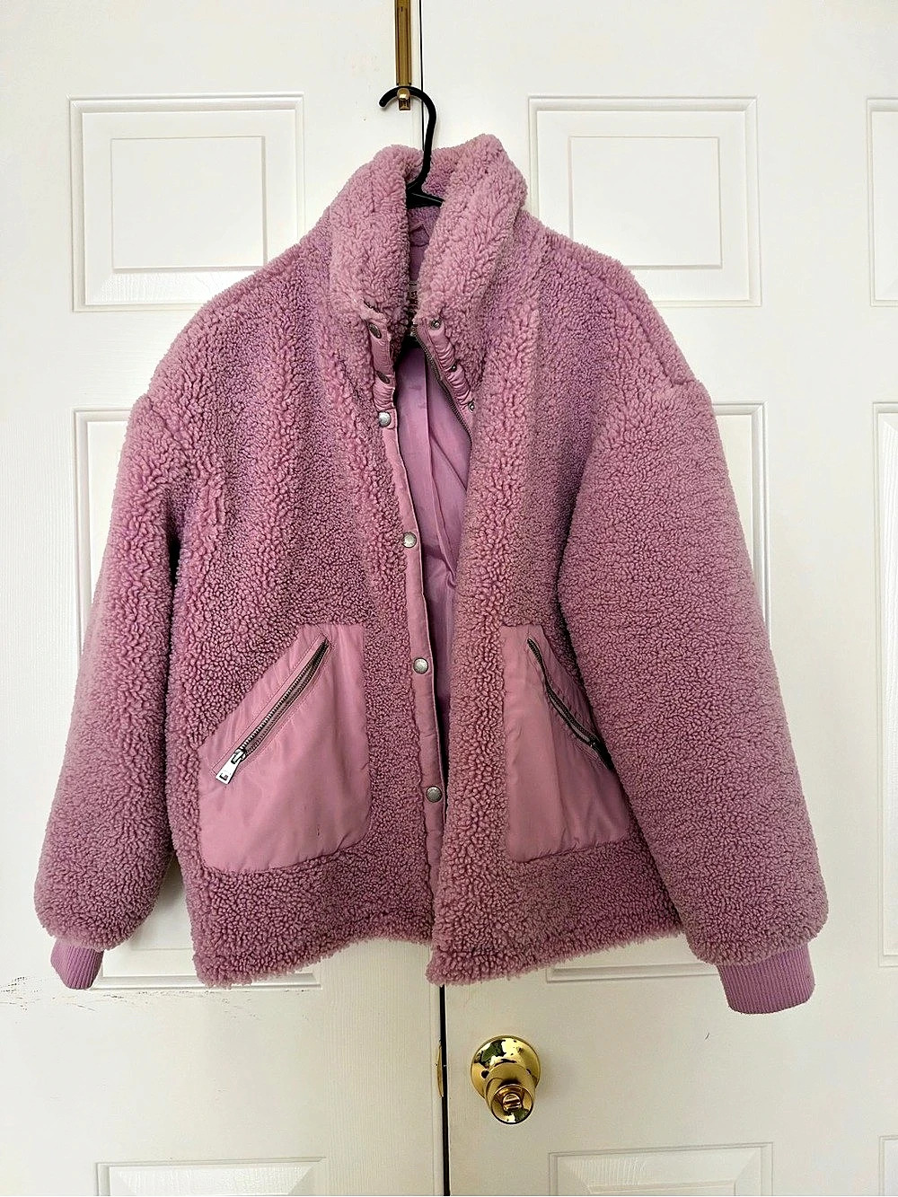 Levi Strauss & Co. Women's Teddy Jacket in Pink Size Medium